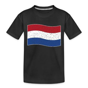 drapeau néerlandais vintage - T-shirt bio Premium Enfant - noir - Devant