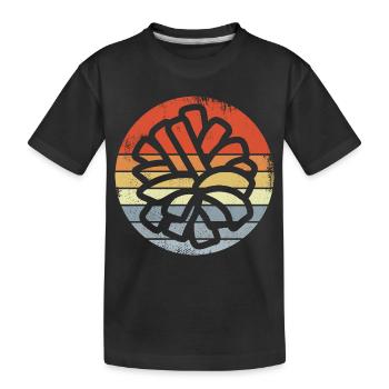 Vintage Cheerleader Pom Balls - Kids' Premium Organic T-Shirt - black - Front