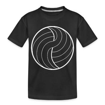 Dessin au trait de volley-ball - T-shirt bio Premium Enfant - noir - Devant