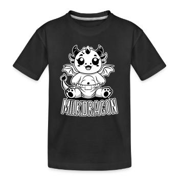 Milchdrache – Süßer Baby Drache in Windel - Kinder Premium Bio T-Shirt - Schwarz - Vorne