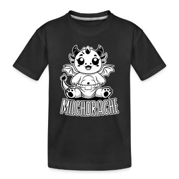 Niedlicher Baby-Drache mit Windel und viel Humor.  - Kinder Premium Bio T-Shirt - Schwarz - Vorne
