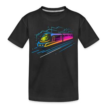 Train Cartoon Look - T-shirt bio Premium Enfant - noir - Devant