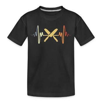 Couteau de chef Palpitations cardiaques - T-shirt bio Premium Enfant - noir - Devant