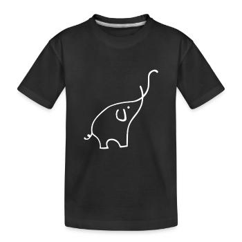 Elefant - Kinder Premium Bio T-Shirt - Schwarz - Vorne