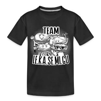 Team Le.Ka.Se.Mi.Gu – Brotzeit Crew - Kinder Premium Bio T-Shirt - Schwarz - Vorne