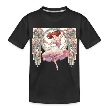 Danseuse de ballet Ballerine Art Nouveau Cadeau - T-shirt bio Premium Enfant - noir - Devant