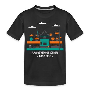 Festival de cuisine de rue - T-shirt bio Premium Enfant - noir - Devant