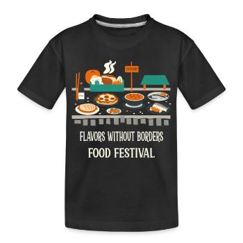 Festival de cuisine de rue - T-shirt bio Premium Enfant - noir - Devant