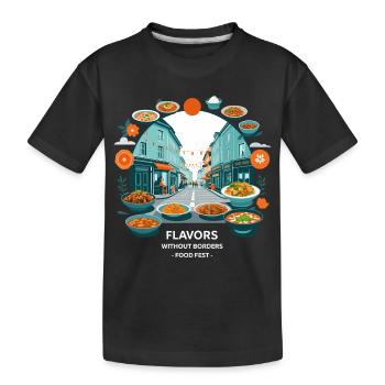 Festival de cuisine de rue - T-shirt bio Premium Enfant - noir - Devant