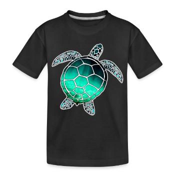 Sea Turtle - Kids' Premium Organic T-Shirt - black - Front