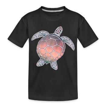 Sea Turtle - Kids' Premium Organic T-Shirt - black - Front