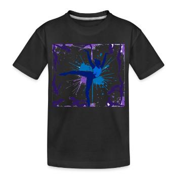 Turnen Turnerin Gymnastik Akrobatik Kunstturnen - Kinder Premium Bio T-Shirt - Schwarz - Vorne