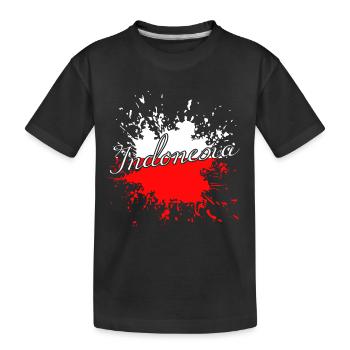Indonesien Splash Script - Kinder Premium Bio T-Shirt - Schwarz - Vorne
