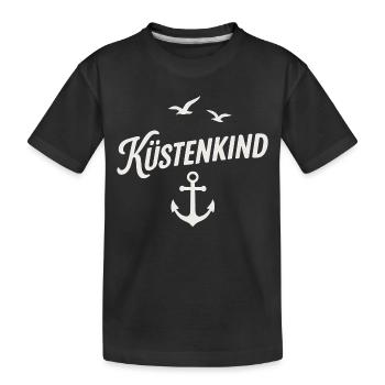 Küstenkind - Kinder Premium Bio T-Shirt - Schwarz - Vorne