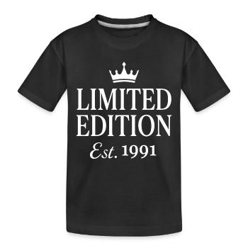 Limited Edition Est 1991 - Kinder Premium Bio T-Shirt - Schwarz - Vorne