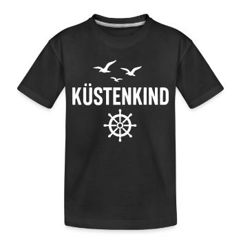 Küstenkind - Kinder Premium Bio T-Shirt - Schwarz - Vorne