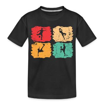 Fußball-Vintage – Solar Pulse - Kinder Premium Bio T-Shirt - Schwarz - Vorne