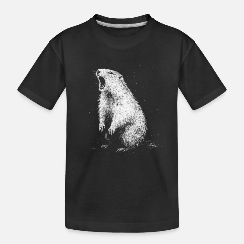Murmeltier - Kinder Premium Bio T-Shirt - Schwarz