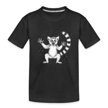 Lemur - Kinder Premium Bio T-Shirt - Schwarz - Vorne