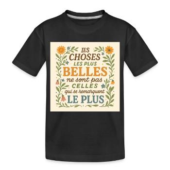 Les Choses Les Plus Belles - T-shirt bio Premium Enfant - noir - Devant
