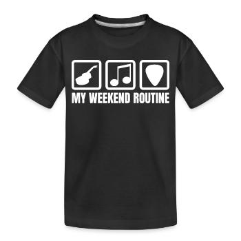 Guitar Player Weekend - Kids' Premium Organic T-Shirt - black - Front