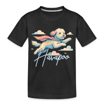 Super chien Havapoo Cape Cape cadeau - T-shirt bio Premium Enfant - noir - Devant