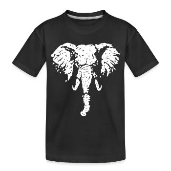 La force de l'éléphant - T-shirt bio Premium Enfant - noir - Devant