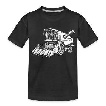 Maiserntemaschine - Kinder Premium Bio T-Shirt - Schwarz - Vorne