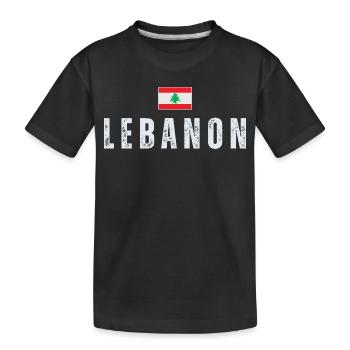 Fier drapeau libanais du Liban - T-shirt bio Premium Enfant - noir - Devant