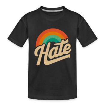 Hate but in a nice way - Kids' Premium Organic T-Shirt - black - Front