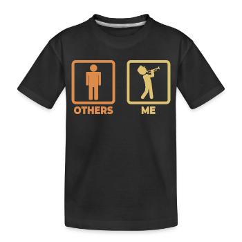 Figurine allumette trompette - T-shirt bio Premium Enfant - noir - Devant