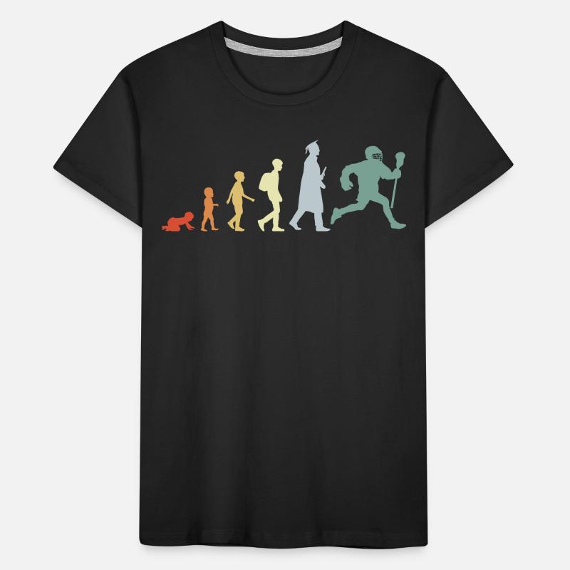 Evolution of a Lacrosse Player Kids' Premium Organic T-Shirt
