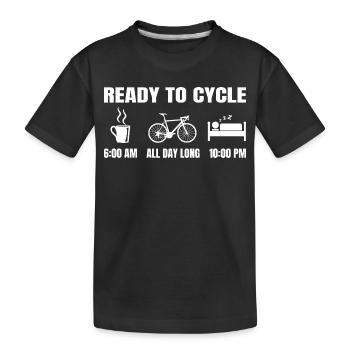 Lustige Radfahrer Routine - Kinder Premium Bio T-Shirt - Schwarz - Vorne
