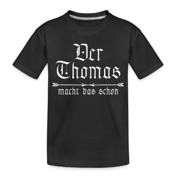 Thomas le fait déjà - T-shirt bio Premium Enfant - noir - Devant