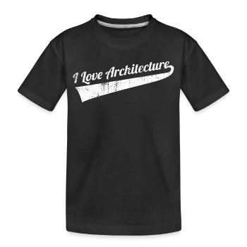 L’amour de l’architecture - T-shirt bio Premium Enfant - noir - Devant