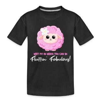 Mouton rose avec un dicton positif - Soyez fantastique ! - T-shirt bio Premium Enfant - noir - Devant