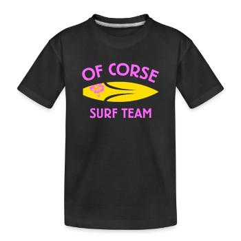 VON CORSE SURF TEAM gelb - Kinder Premium Bio T-Shirt - Schwarz - Vorne