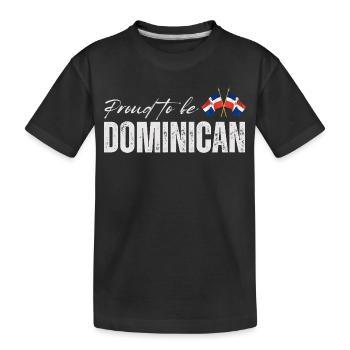 Proud Dominican - Kids' Premium Organic T-Shirt - black - Front