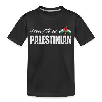 Fier Palestinien, j’adore la Palestine - T-shirt bio Premium Enfant - noir - Devant