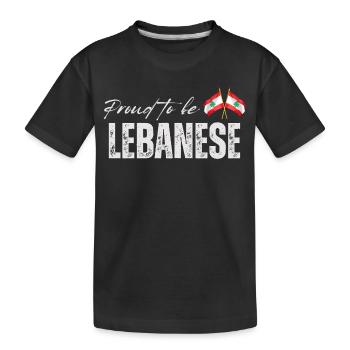 Libanais fier, j’aime le Liban - T-shirt bio Premium Enfant - noir - Devant