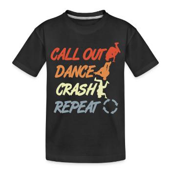 Vintage Breakdancing Zitat - Kinder Premium Bio T-Shirt - Schwarz - Vorne