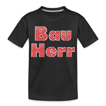Constructeur de murs de briques - T-shirt bio Premium Enfant - noir - Devant