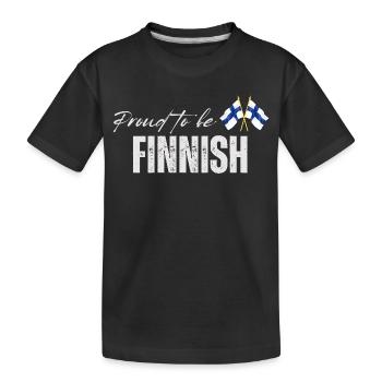 Stolzer Finne, ich liebe Finnland - Kinder Premium Bio T-Shirt - Schwarz - Vorne