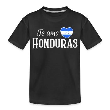 I love Honduras, made in Honduras - Kids' Premium Organic T-Shirt - black - Front
