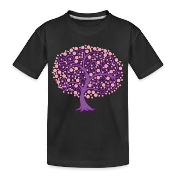 Nature in bloom - Kids' Premium Organic T-Shirt - black - Front