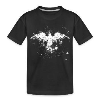 Grunge Eagle Rise - Kids' Premium Organic T-Shirt - black - Front