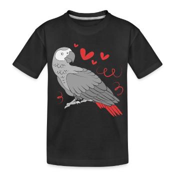 Perroquet Gris - T-shirt bio Premium Enfant - noir - Devant
