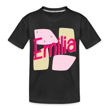 NAME GIFT DAUGHTER GIRL EMILIA - Kids' Premium Organic T-Shirt - black - Front