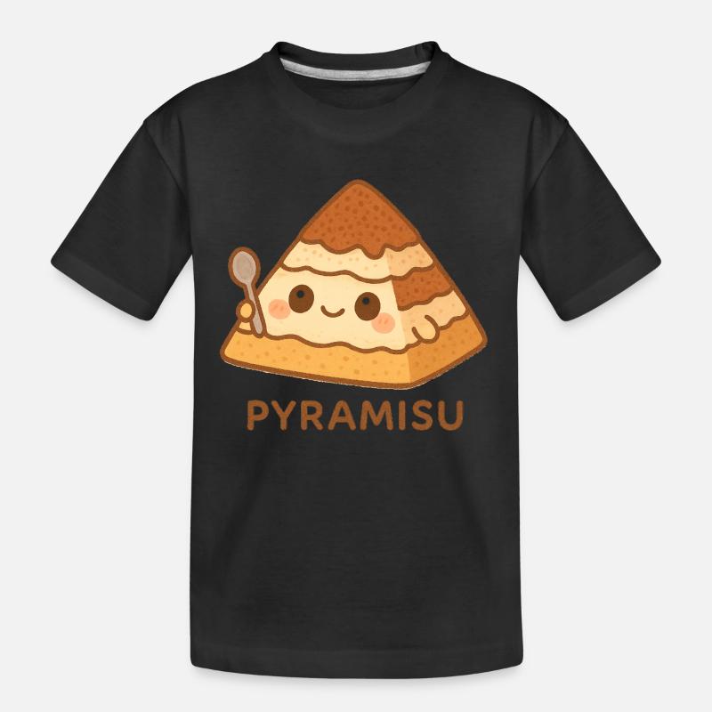 Pyramisu Kawaii Tiramisu - Kinder Premium Bio T-Shirt - Schwarz