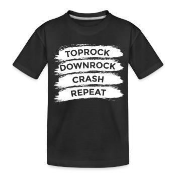 Breakdance Techniken - Kinder Premium Bio T-Shirt - Schwarz - Vorne